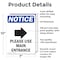 Signmission Please Use Main Entrance OSHA Notice Sign, Aluminum, 7in W x 10in L, 2PK OS-2PACK-NS-A-710-V-17620 - alternate 3